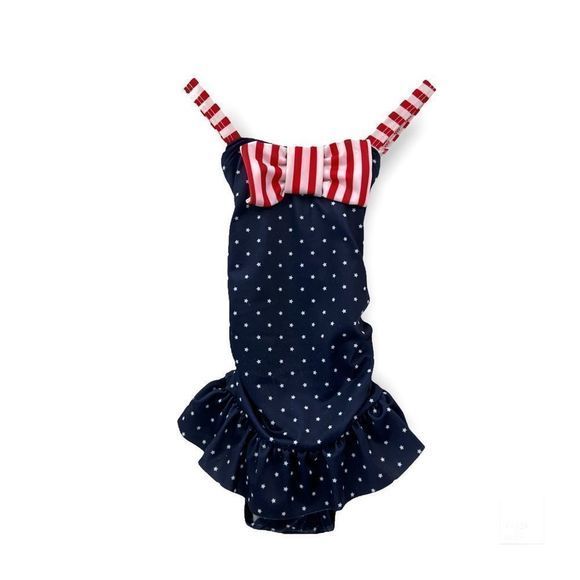 Gymboree Other - Gymboree swim one piece swimsuit navy blue white 6-12M 6-12 months 6M